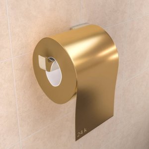 Golden toilet paper